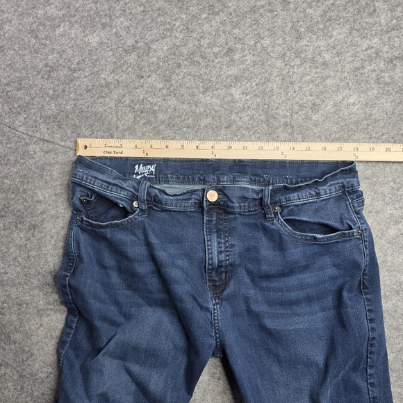 Mugsy Fultons Jeans Mens 36 X 28 Dark Wash Flex Stretch Casual - Picture 5 of 6